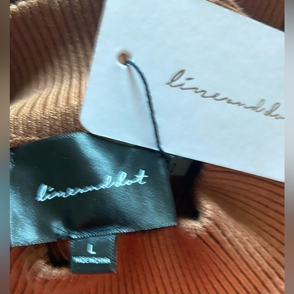 NEW w/Tags Line & Dot Reiss Ribbed Knit mini dress long sleeves, mock neck Large - Picture 3 of 10